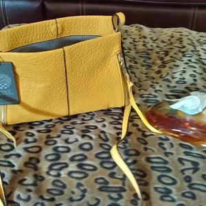 Vince Camuto yellow 💯Leather Cross body